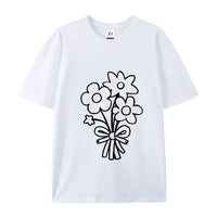 Women's Flower Bunch Y2k T-Shirt 2025 - Garden Fresh Cotton Top High Quality Summer Women's Clothing Oversized Y2k Tee