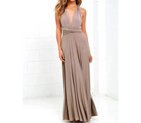 Fashion Multi-worn V-neck Vestidos De Fiesta Women Long Dress Sexy Strapped Lady Summer Maxi Dress