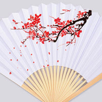 6/10/20 Pcs White Paper Hand Fan Chinese Handheld Fan DIY Blank Paper Fan for Wedding Party and Home Decoration