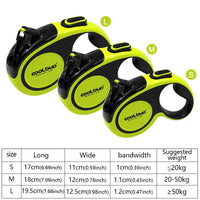 Portable 5Meters Automatic Retractable Leash Traction Rope Nylon For Large Medium Dogs Cat Puppies Accessories Extension Lanyard