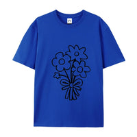Women's Flower Bunch Y2k T-Shirt 2025 - Garden Fresh Cotton Top High Quality Summer Women's Clothing Oversized Y2k Tee