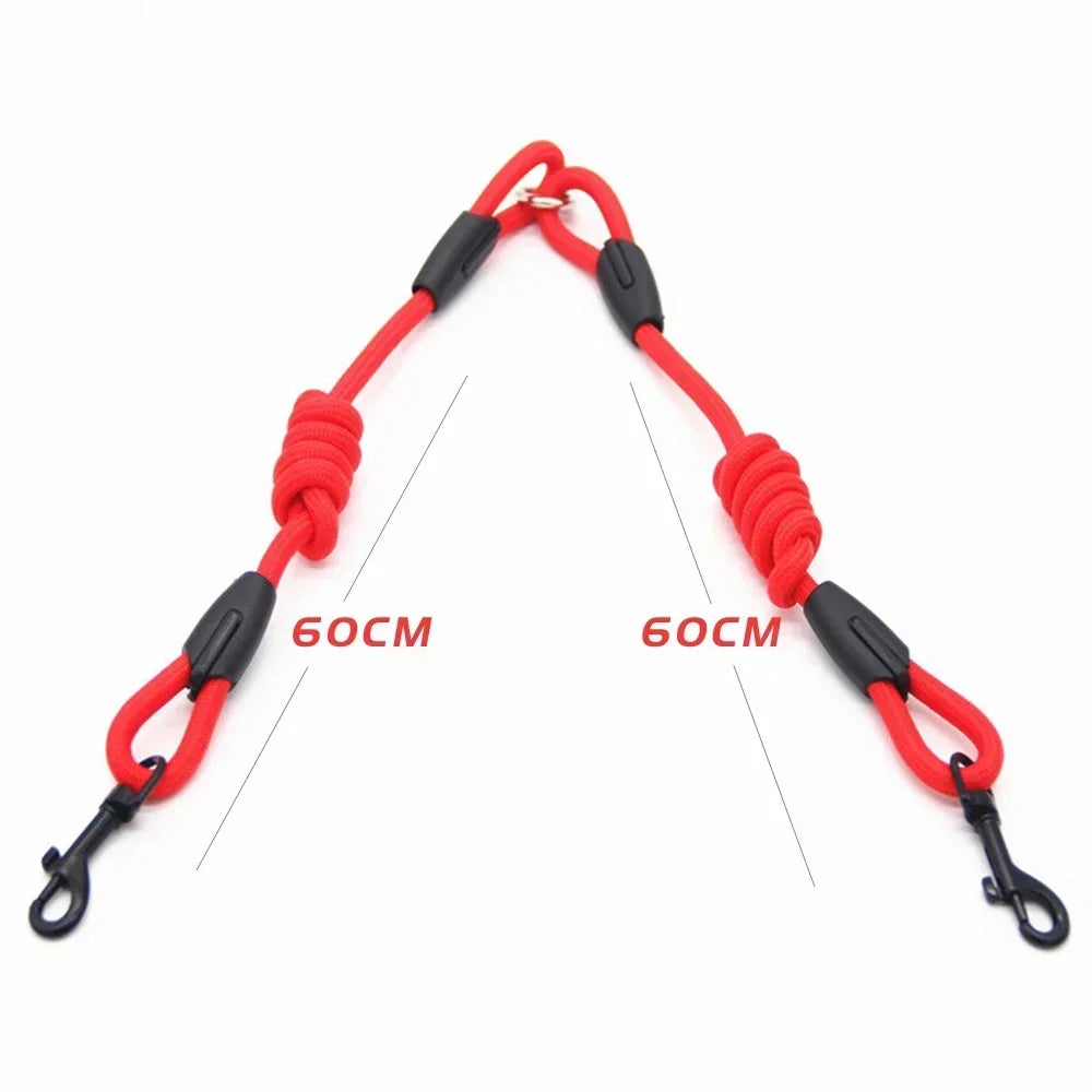 Leashes Dogs 2 Double Accessories Small for Leash Pet Chihuahua Dog 2 Ways Pet Nylon Dogs Lead Double Twin Coupler Stuff Black