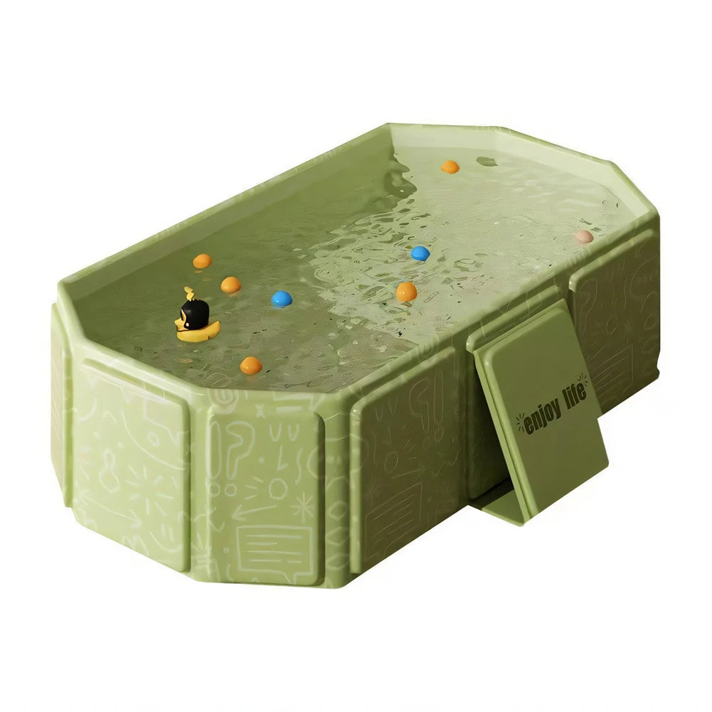 Baby Bathtub for Infants To Toddlers Collapsible Infant Tub with Drain Outlet Toddler Bathtub