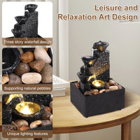 Art waterfall fountain small ornament desktop beautiful decoration can be used for living room family bedroom study office