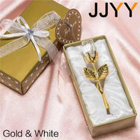 Glass Rose Mini Crystal Flower Artificial Flowers Room Ornament Office Desktop Decoration Wedding Party Valentine's Day Gift 1PC