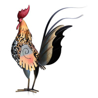 TOOARTS Metal sculpture Carved iron rooster Home furnishing articles Artwork