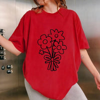 Women's Flower Bunch Y2k T-Shirt 2025 - Garden Fresh Cotton Top High Quality Summer Women's Clothing Oversized Y2k Tee