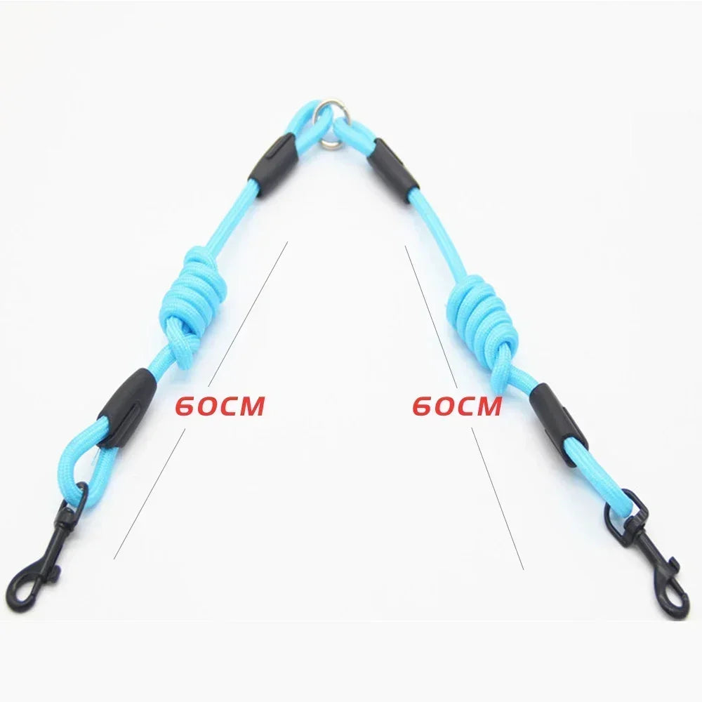 Leashes Dogs 2 Double Accessories Small for Leash Pet Chihuahua Dog 2 Ways Pet Nylon Dogs Lead Double Twin Coupler Stuff Black