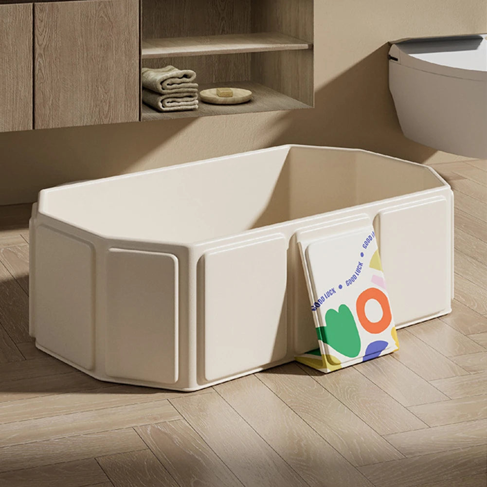 Baby Bathtub for Infants To Toddlers Collapsible Infant Tub with Drain Outlet Toddler Bathtub