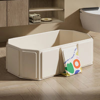 Baby Bathtub for Infants To Toddlers Collapsible Infant Tub with Drain Outlet Toddler Bathtub