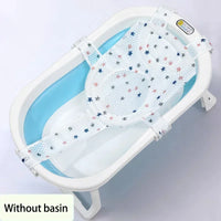 Baby Bath Net Mat Children  Newborn Adjustable Bathtub Pillow Seat Cushion Cross-shaped Anti-slip Bathtub Shower Cradle Bed Seat