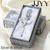 Glass Rose Mini Crystal Flower Artificial Flowers Room Ornament Office Desktop Decoration Wedding Party Valentine's Day Gift 1PC