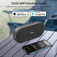 Refurbished TOZO PA1 Bluetooth Speaker 20W Stereo Sound IPX7 Waterproof Portable Wireless Speaker with EQ Mode APP Control