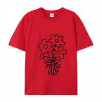 Women's Flower Bunch Y2k T-Shirt 2025 - Garden Fresh Cotton Top High Quality Summer Women's Clothing Oversized Y2k Tee