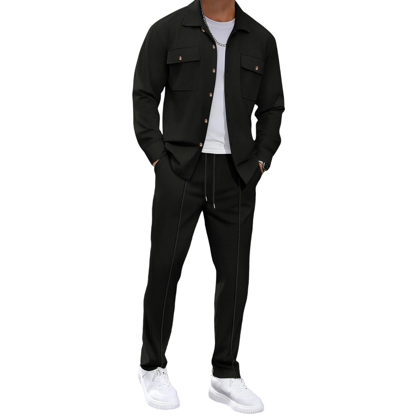 Men s 2-Piece Suit  Fit Blazer with Matching Trousers Formal Business Attire for Fall Events and Occasions