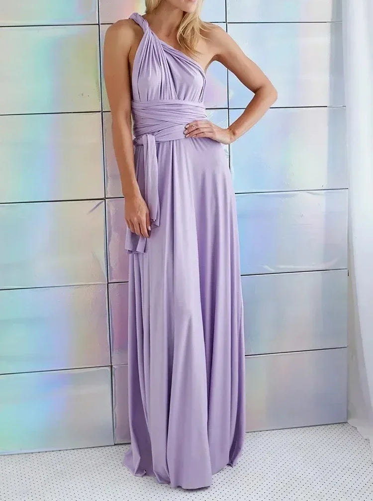 Fashion Multi-worn V-neck Vestidos De Fiesta Women Long Dress Sexy Strapped Lady Summer Maxi Dress
