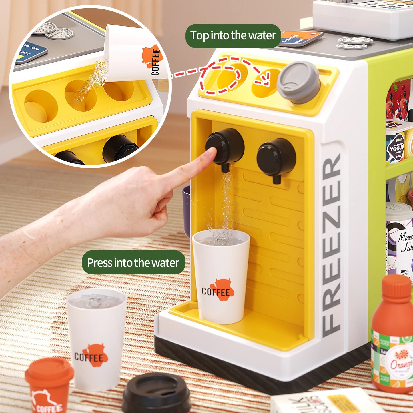 Children's Supermarket Radio Toy Vending Machine Baby Puzzle Play Home Girl 3-6 Years Old