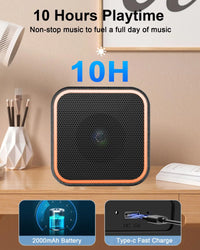 Portable Bluetooth Speaker with HD Sound, 10H Playtime & Dynamic RGB Lights – Party-Ready for Outdoor, Travel & Home.