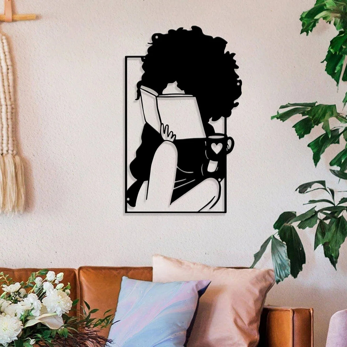 1pc Metal Wall Art with Get Shit Done Quote - Black and White Wall Decor for Bedroom, Living Room, Bathroom - Metal Art Wall