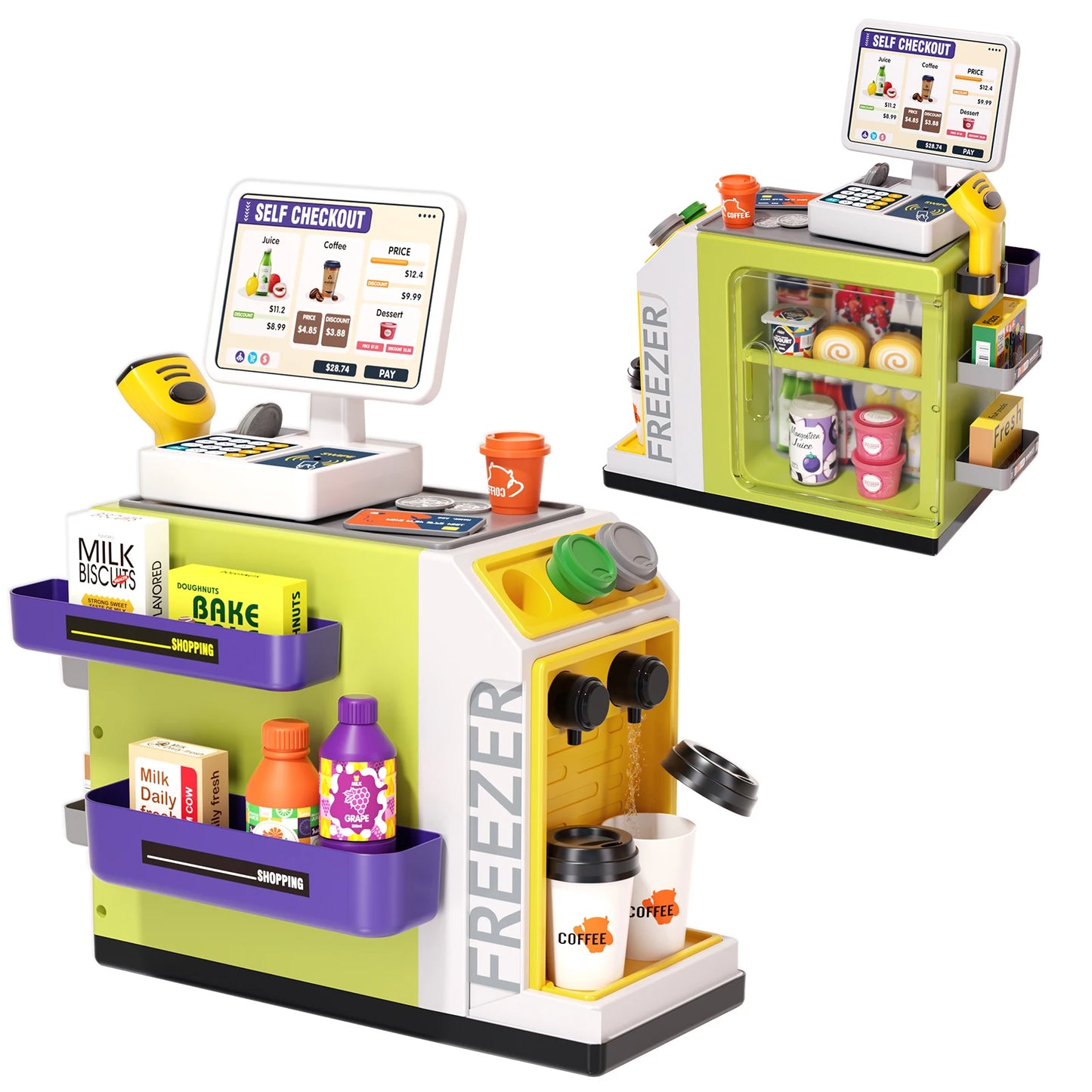 Children's Supermarket Radio Toy Vending Machine Baby Puzzle Play Home Girl 3-6 Years Old