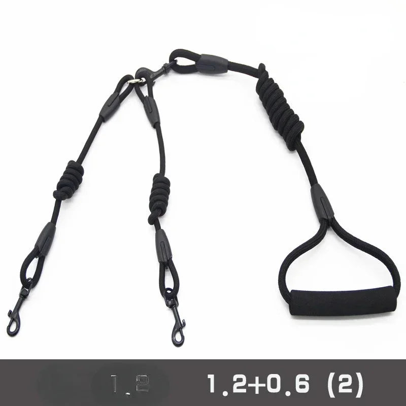 Leashes Dogs 2 Double Accessories Small for Leash Pet Chihuahua Dog 2 Ways Pet Nylon Dogs Lead Double Twin Coupler Stuff Black