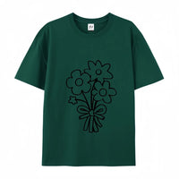 Women's Flower Bunch Y2k T-Shirt 2025 - Garden Fresh Cotton Top High Quality Summer Women's Clothing Oversized Y2k Tee