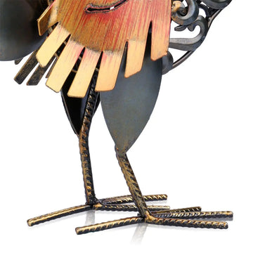 TOOARTS Metal sculpture Carved iron rooster Home furnishing articles Artwork