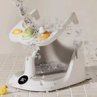 Baby Bathroom Seat Upholstered Travel Home Foldable Baby Bathroom Seat With Suction Cup Surround Baby Bath Chair