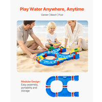 SucceBuy Water Play Table Children's Outdoor Beach Toy with 39PCS Accessories Summer Water Park Playset for Kids Activity