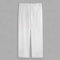 Men s  Fit Dress Pants Solid Color Flat Front Trousers Classic Business Casual Suit Pants Modern Formal Wear Hemmed Bottoms