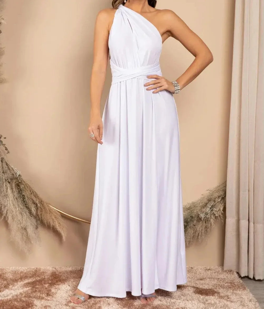Fashion Multi-worn V-neck Vestidos De Fiesta Women Long Dress Sexy Strapped Lady Summer Maxi Dress