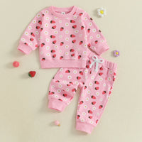 Infant Baby Boy Winter Outfits Bear Print Hooded Jacket with Fleece Lined Pants 2 Piece Set for Cold Weather
