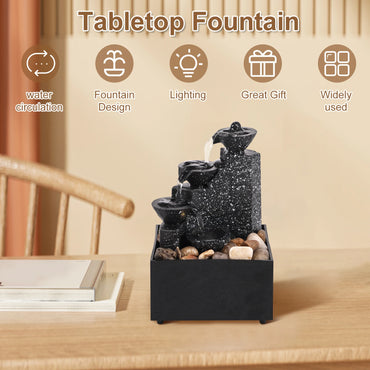Art waterfall fountain small ornament desktop beautiful decoration can be used for living room family bedroom study office