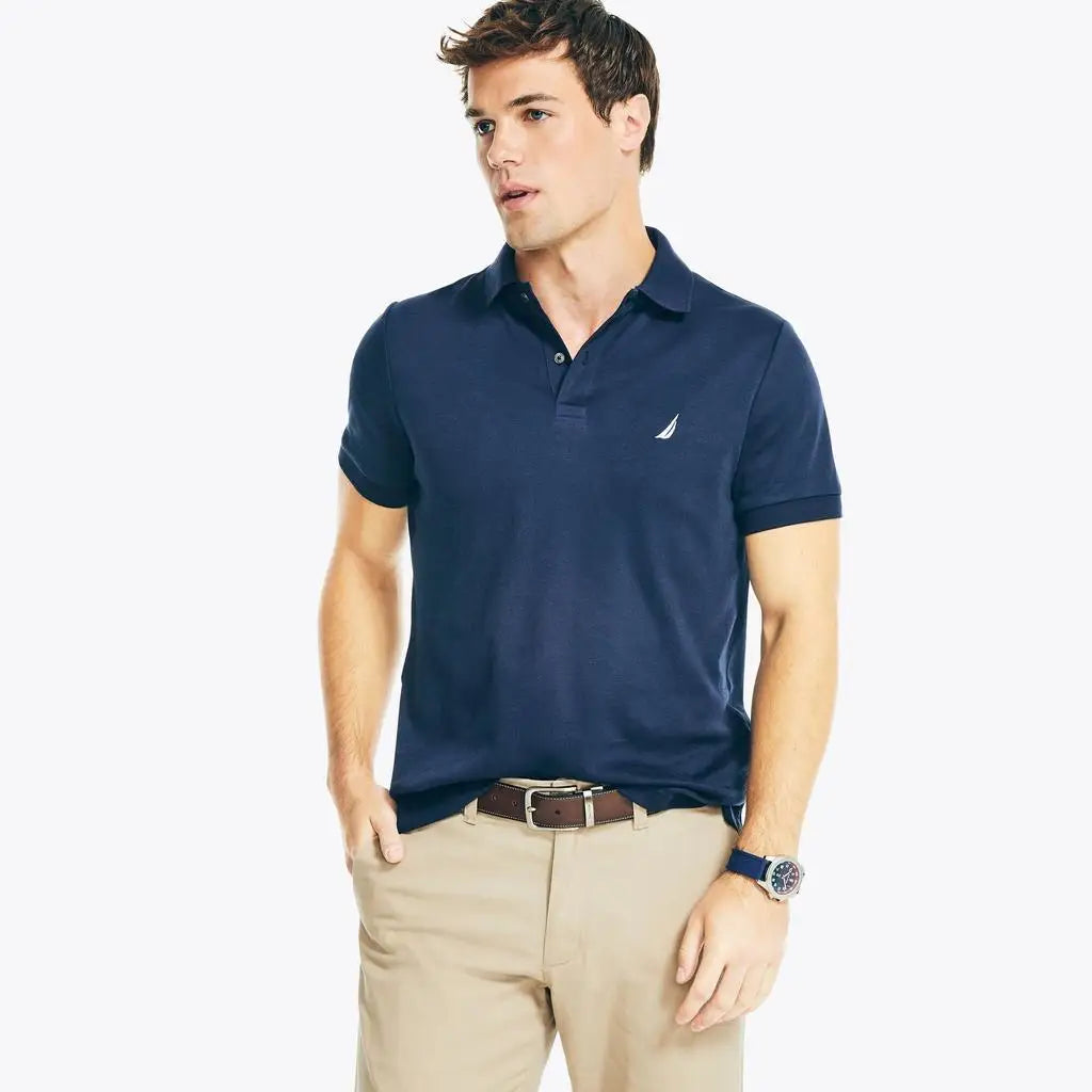 Nautica | Mens Slim Fit Interlock Deck Polo